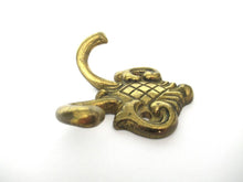 1 (ONE) Small Wall hook, Antique Coat hook, Towel hook, Kitchen hook, Solid brass.