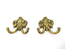 1 (ONE) Small Wall hook, Antique Coat hook, Towel hook, Kitchen hook, Solid brass.