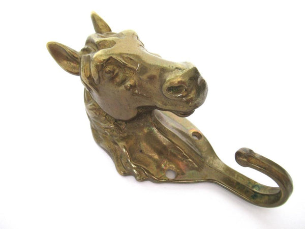Horse Head Wall hook, Solid Brass Coat hook, Hanger, horse head.