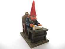 Gnome reading by candlelight, Classic Gnomes 'Rien' Gnome figurine after a design by Rien Poortvliet.