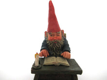 Gnome reading by candlelight, Classic Gnomes 'Rien' Gnome figurine after a design by Rien Poortvliet.
