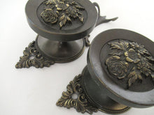 Set of 2 Vintage Ornate Wall hooks, Floral Coat Hook, Victorian Style, Made in Italy Brev.