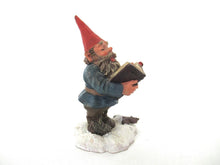 Gnome Figurine 'Arthur' after a design by Rien Poortvliet, Singing, reading gnome.