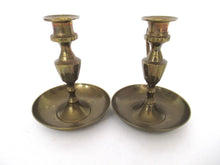 Set of 2 Brass Candle Holders with handle - Candlestick.