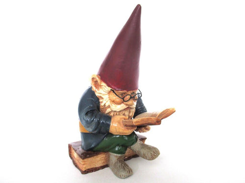 Gnome reading a book, David the Gnome, Design by Rien Poortvliet.