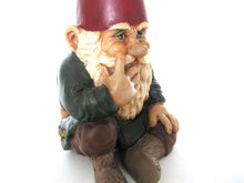 Gnome figurine, Sitting Gnome after a design by Rien Poortvliet, David the Gnome, Garden Gnome.