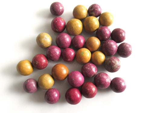 Marbles, Set of 30 Antique Clay Marbles.