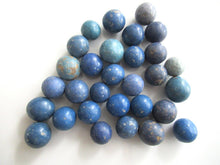 Set of 30 Antique Clay Blue Marbles.