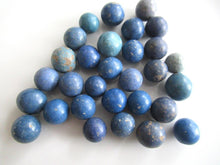 Set of 30 Antique Clay Blue Marbles.