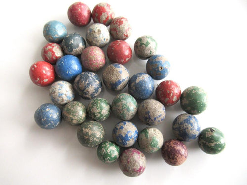 Set of 30 Antique Clay Marbles.