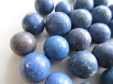 Set of 30 Antique Clay Blue Marbles.