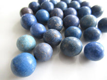 Set of 30 Antique Clay Blue Marbles.