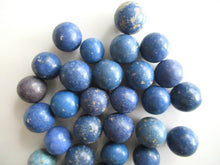 Set of 30 Antique Clay Blue Marbles.