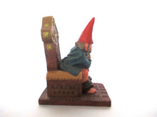 Gnome on the toilet, Gnome figurine 'Theodor' after a design by Rien Poortvliet.