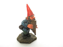 Gnome playing pan flute 'Andreas' figurine after a design by Rien Poortvliet. Part of the Classic Gnomes series designed by Rien Poortvliet