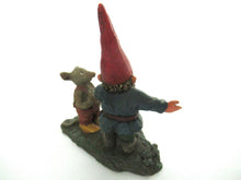 'Al with Mouse' Gnome with shovel and mouse figurine. Part of the 2001 Classic Gnomes series designed by Rien Poortvliet