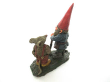 'Al with Mouse' Gnome with shovel and mouse figurine. Part of the 2001 Classic Gnomes series designed by Rien Poortvliet
