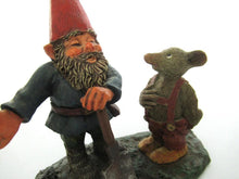 'Al with Mouse' Gnome with shovel and mouse figurine. Part of the 2001 Classic Gnomes series designed by Rien Poortvliet