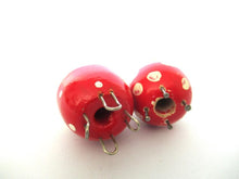 Set of 2 Wooden Mushroom Knitting Dolls, Knitting Nancy, French Knitting, Bobbin Doll, Mushroom.