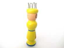 Knitting Nancy, Vintage Wooden Knitting Doll, French Knitting, Bobbin Doll, Sewing supply.