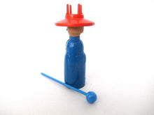 Knitting Nancy, Vintage Plastic Jean Spool made in West-Germany, Spool Knitter, French Knitting, Bobbin Doll, Knitting doll.