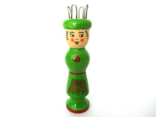 Knitting Nancy, Vintage Wooden Knitting Doll, French Knitting, Bobbin Doll, Sewing supply.