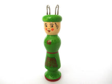 Knitting Nancy, Vintage Wooden Knitting Doll, French Knitting, Bobbin Doll, Sewing supply.