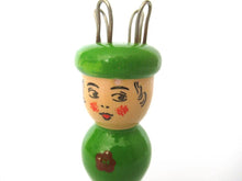 Knitting Nancy, Vintage Wooden Knitting Doll, French Knitting, Bobbin Doll, Sewing supply.