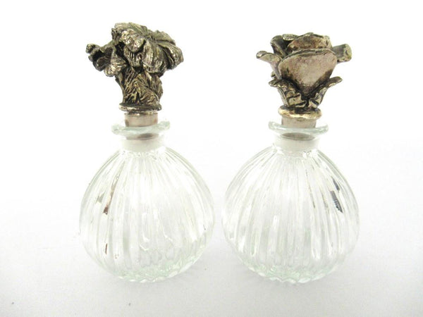 Set of 2 vintage Glass perfume bottles.