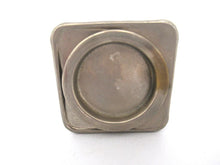English Breakfast Tea tin, caddie, Brass silver plated storage tin.