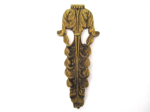 Antique Brass Furniture Applique, Embellishment. Authentic hardware, restoration supply.