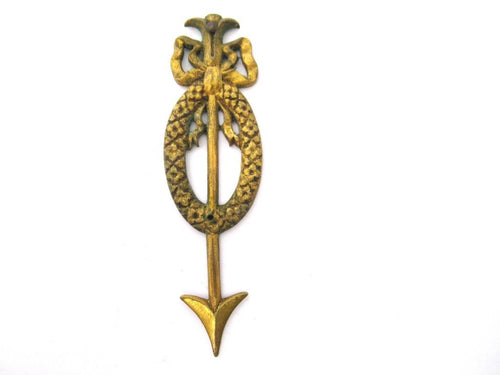 Authentic Antique embellishment, Bow, Arrow, Escutcheon.