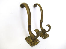 Set of 2 Solid brass Coat hooks, coat rack supply.