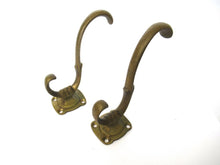 Set of 2 Solid brass Coat hooks, coat rack supply.