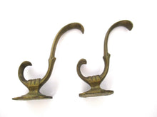 Set of 2 Solid brass Coat hooks, coat rack supply.