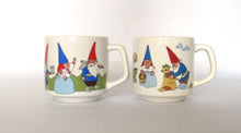 David the gnome coffee mugs, Set of two vintage gnome cups. Rien poortvliet