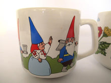 David the gnome coffee mugs, Set of two vintage gnome cups. Rien poortvliet