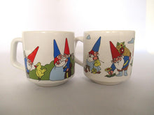 David the gnome coffee mugs, Set of two vintage gnome cups. Rien poortvliet