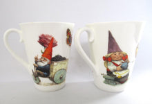 David the gnome, Set of two gnome mugs, coffee cups. Rien poortvliet
