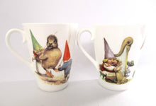 David the gnome, Set of two gnome mugs, coffee cups. Rien poortvliet
