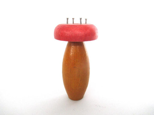 Wooden Mushroom Knitting Doll, Knitting Nancy, French Knitting, Bobbin Doll, Mushroom.