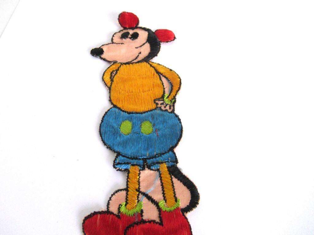 Antique Mickey Mouse applique, Very rare Collectible 1930's Mickey