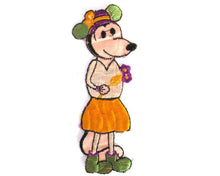 UpperDutch:Applique,Antique Minnie Mouse applique, Very rare Collectible 1930's Minnie Mouse Applique, Silk embroidered applique.