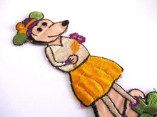 UpperDutch:Applique,Antique Minnie Mouse applique, Very rare Collectible 1930's Minnie Mouse Applique, Silk embroidered applique.