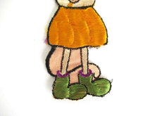 UpperDutch:Applique,Antique Minnie Mouse applique, Very rare Collectible 1930's Minnie Mouse Applique, Silk embroidered applique.