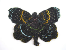 UpperDutch:Applique,Antique Silk on Cotton Fairy Butterfly Applique. Flapper girl Fairy, Vintage patch, sewing supply, crazy quilt.