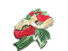 UpperDutch:Applique,Authentic antique 1930s vintage embroidered flower applique. Floral patch, sewing supply.