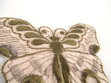 UpperDutch:Applique,Authentic Antique Gold Silk 1930s butterfly applique. Vintage patch, sewing supply, Crazy quilt.