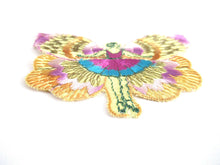 UpperDutch:Applique,Authentic Antique Silk on Cotton Fairy Butterfly Applique. Flapper girl Fairy, Vintage patch, sewing supply, crazy quilt.