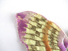 UpperDutch:Applique,Authentic Antique Silk on Cotton Fairy Butterfly Applique. Flapper girl Fairy, Vintage patch, sewing supply, crazy quilt.